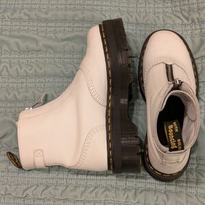 Dr. Martens White Ankle Boots